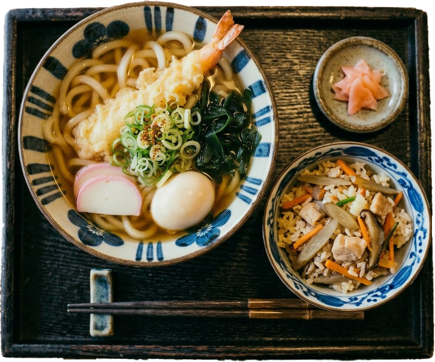 生じょうゆうどん定食